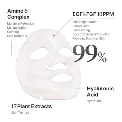 EGF FGF Ampoule and Mask Set, Firming, Anti Aging, Skin Elasticity, Skin Repair, Korean Skincare