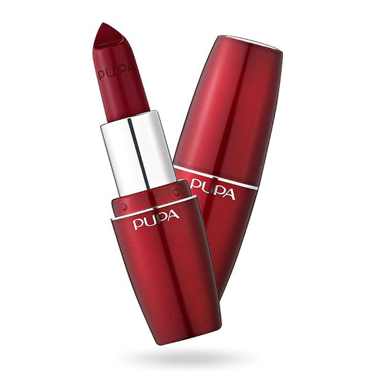 Pupa Milano Volume - Plumping, Hydrating, Cream Formula Lipsticks - Lasting Color That Stays On Lips All Day Long - Lustrous, Flattering Shades For All Skin Complexions - 406 Ruby Red - 0.123 Oz