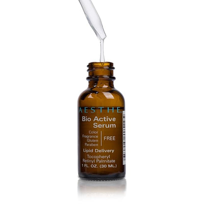 Aesthe Bio Serum for Face and Neck - Skincare Treatment for Wrinkles, Lines, Spots - Youthful Radiance - Uplifting Vitamin A, Primrose Oil, Retinyl Palmitate - Suitable for All Skin Types - 1.0 fl oz