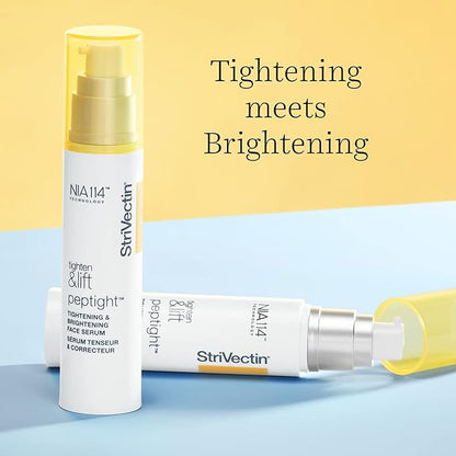 StriVectin Tighten and Lift Peptight Tightening and Brightening Face Serum with Peptides for Even Skin Tone, 1.7 Fl Oz