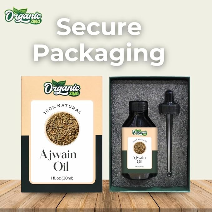 Ajwain (Trachyspermum Ammi) Oil | Pure & Natural Essential Oil for Skincare, Hair Care & Massage - 30ml/1.01fl oz