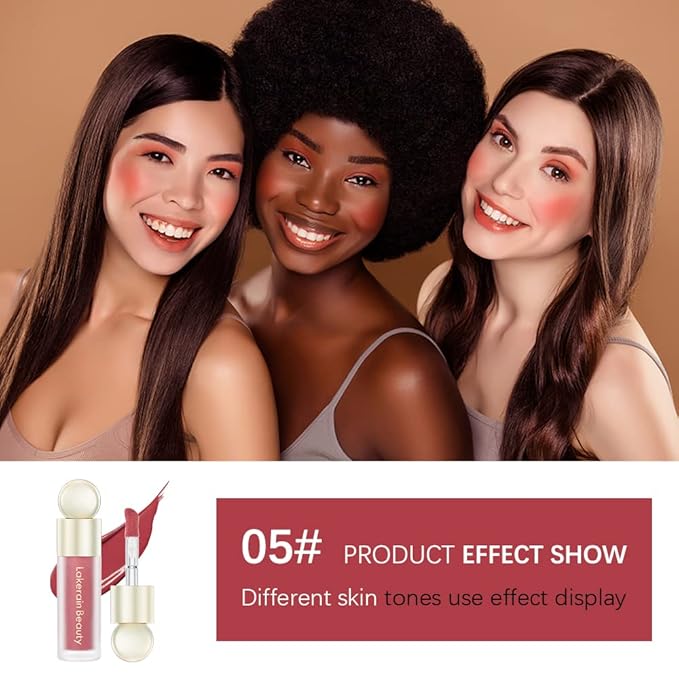 Soft Velvet Liquid Blush Face Makeup Matte Cream Blush Makeup(#05)