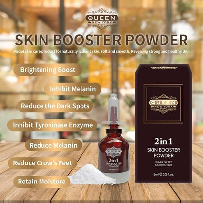 QUEEN 2in1 Booster Power: Radiance Brightening Elixir, elevate your routine for brighter, healthier skin and boosting ritual. Add instant Glow to any skincare routine.