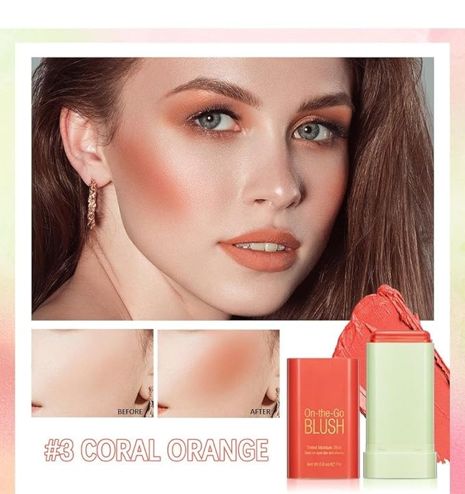 On-the-Go Makeup Blush Stick Tinted Moisture Stick, Shadow