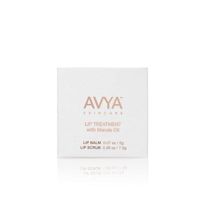 Avya Skincare Two-In-One Lip Treatment/Sugar Scrub Exfoliates and Softens Lips/Balm with Marula and Mango Moisturizes and Nourishes / .07oz