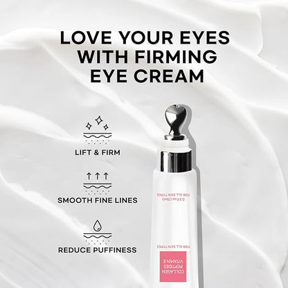 Epielle Firming Eye Cream | Anti-Aging Serum for Sagging Skin and Wrinkles | Cooling Applicator for Refreshing Application | Korean Skincare