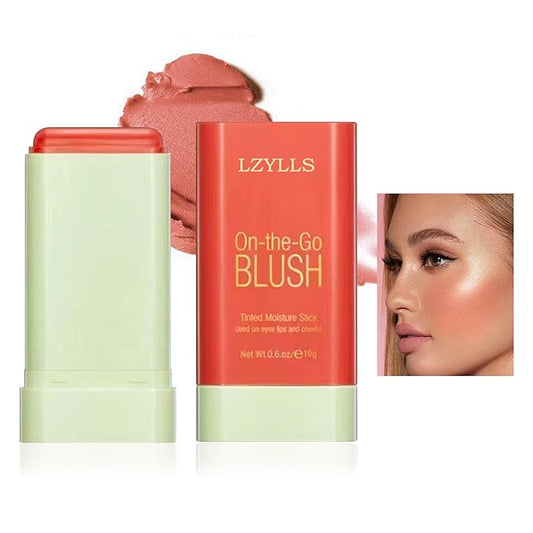 Cream Blush Stick with Brush, Waterproof Opaque Pink 1.0 Count