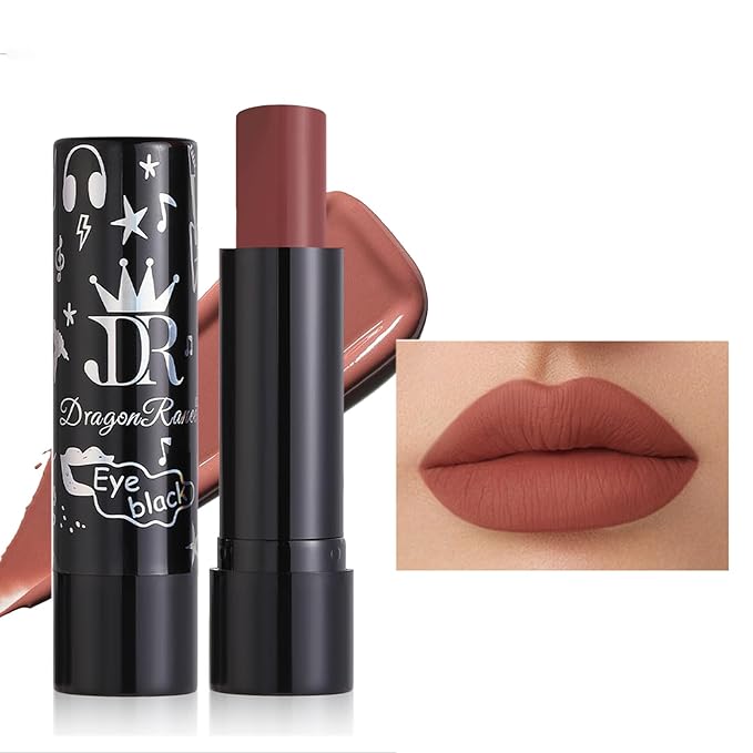 Red Brown Matte Lipstick, Smudge Proof Long Lasting Smudge