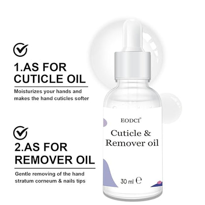 30ml Organic Nail Cuticle Oil, Natural Nail Oil for Growth and Strength Damaged Nails Natural Blend Of Jojoba, Vitamin E, Castor and Sweet Almond Oils Exfoliating Nail Care Cuticle Removal