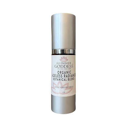 Glimmer Goddess Ageless Radiance Organic Skin Serum - Botanical Blend, Jamaican Black Castor Oil, Black Cumin Seed Oil, Rosehip Seed Oil, for Skin Health, Anti-Aging, Even Toning 1 oz