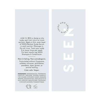 SEEN Restore Scalp Serum, Fragrance-Free - Clinically Proven, Dermatologist-Developed Hydrating Serum, Promotes Healthy Scalp, Safe for Sensitive & Eczema-Prone Skin