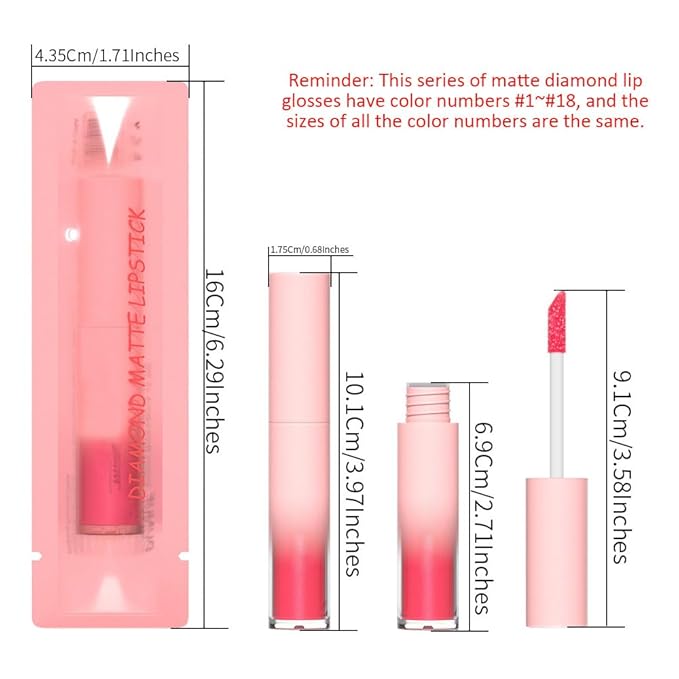 Matte to Glitter Liquid Lipstick Lip Makeup,Diamond Shiny Brown Nude Pink Glitter Sparkly Glossy Metallic Shimmer Sparkle Waterproof Lipstick Lip Gloss for Women Lip Stain Long Lasting 24 hours