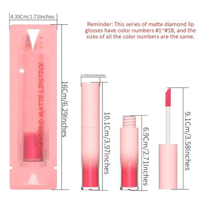 Matte to Glitter Liquid Lipstick Lip Makeup,Diamond Shiny Brown Nude Pink Glitter Sparkly Glossy Metallic Shimmer Sparkle Waterproof Lipstick Lip Gloss for Women Lip Stain Long Lasting 24 hours