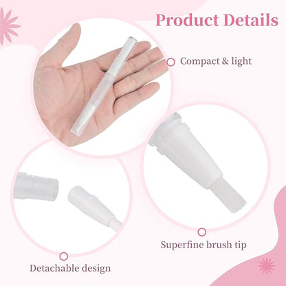 Homaisson 100 Pack 3ml Transparent Twist Pen with Stickers, Empty Cuticle Oil Pen Refillable Nail Oil Pens with Brush Tip, Empty Cosmetic Lip Gloss Tubes, Clear Eyelash Growth Liquid Containers