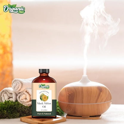 Musk Melon (Cucumis Melo) Oil | Pure & Natural Carrier Oil for Aroma, Skincare & Massage - 118ml/3.99fl oz