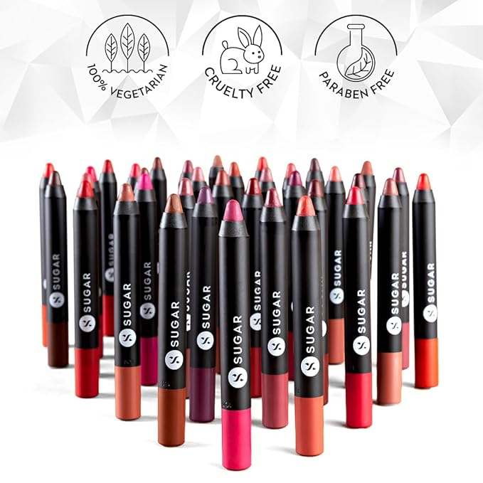 SUGAR Cosmetics Matte As Hell Crayon Lipstick13 Murphy Brown (Chocolate Burgundy) Highly pigmented, Creamy Texture, Long lasting Matte Finish