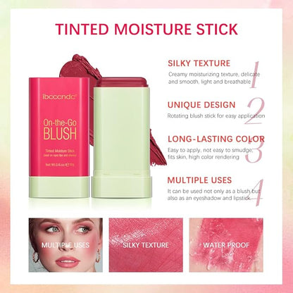 Blush Stick Waterproof Matte Finish Long Lasting Pink (1#shy pink)
