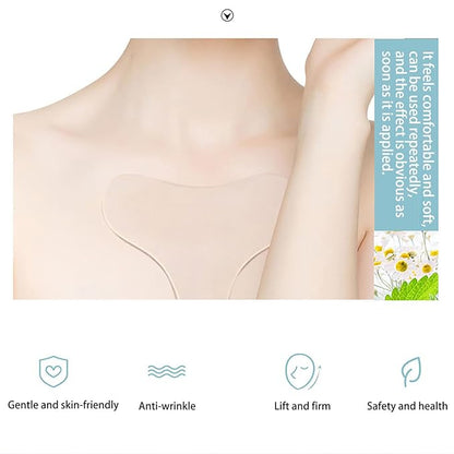 VolksRose Face & Chest Wrinkle Patches, Reusable Silicone Patches for Brow Lift, Wrinkle Smoothers, Cleavage - Overnight Anti-wrinkle Face Tape Mask, Smoothing Pads for Anti-wrinkles