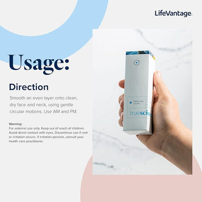 LifeVantage Face Lotion (100ml) TrueScience Perfecting Lotion,Adds Radiance to Your Dry Skin w/Hybrid Serum-Facial Lotion & Nrf2 actives