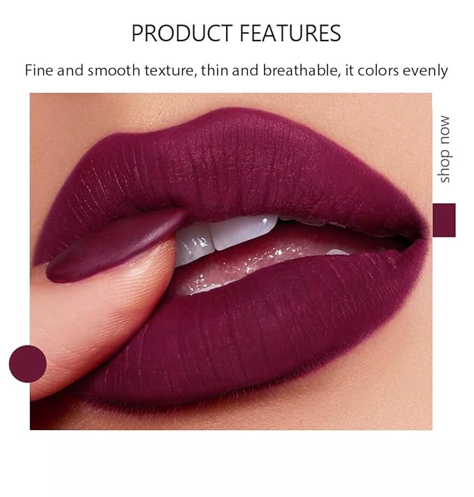Skull Style Lipstick Matte Red Pink Purple Brown Long