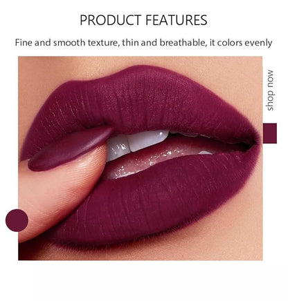 Skull Style Lipstick Matte Red Pink Purple Brown Long