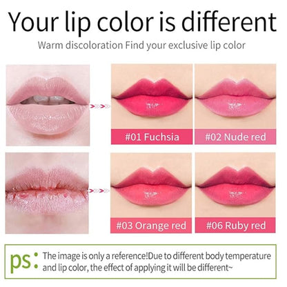 Dulele 3 Colors Hydrating Aloe Vera Lipsticks, Magic Temperature Color Changing Long Lasting Lip Balm Set, Organic Moisturizing Crystal Jelly Lip Tint Balm