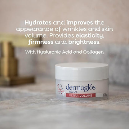 Skincare Set | Ultra Volume Facial Night Cream Moisturizes And Improves The Appearance Of Wrinkles And Skin 1,76 oz + Vitamin A Body Emulsion Protective and Regenerating Formula 13,52 oz