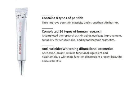 Fermentation Peptine Eye Care Cream Under Eye Cream with 8 Peptides and Niacinamide, Anti Aging Eye Cream for Wrinkles & Crows Feet Korean Skincare 45ml 1.52 Fl Oz
