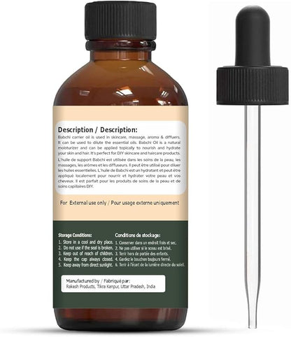 Babchi (Psoralea Corylifolia) Oil | Pure & Natural Carrier Oil for Skincare, Massage, Aroma & Diffusers - 30ml/1.01fl oz