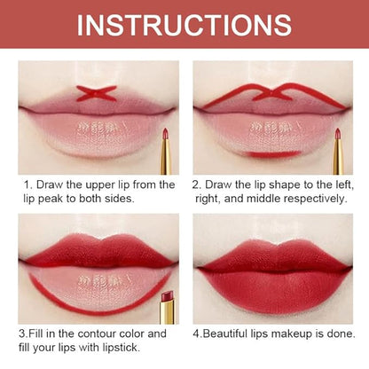 evpct 3Pcs Chestnut Nude Brown Matte Lip Line