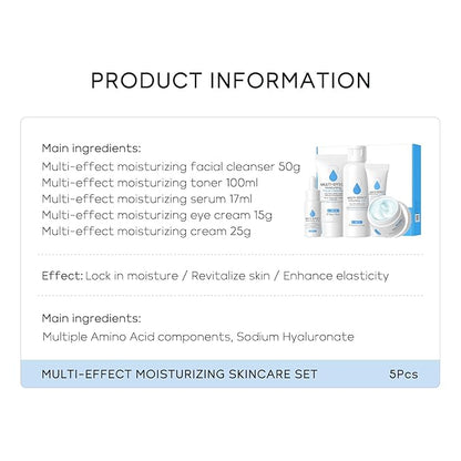 Skin Care, Skin Care Set, Skin Care Kit Moisturizing with Cleanser, Toner, Serum, Cream, Eye Cream Women Beauty Gift Sets 5pcs for Women Teen Girls Mom Daughter Mother's Day Birthday Christmas