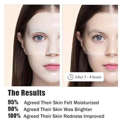 Bio Collagen Face Mask 8Pcs, Bio-Collagen Deep Mask Overnight, Korean Face Mask Pure Collagen Films Deep Hydrating Firming Lifting Anti Wrinkle Hydrogel Mask Skincare (8Pcs)
