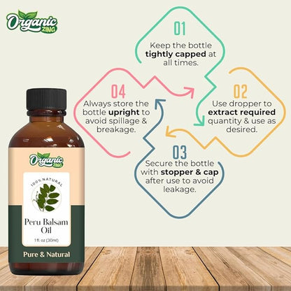 Peru Balsam (Myroxylon Balsamum) Oil | Pure & Natural Essential Oil for Aroma, Diffuser, Haircare & Skincare- 30ml/1.01fl oz