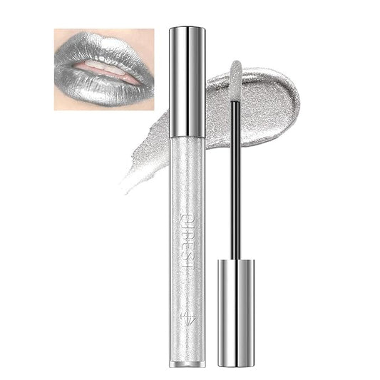 Metallic Diamond Liquid Lipsticks, Silver Lipstick for women, Long