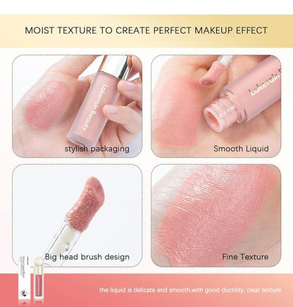 Soft Velvet Liquid Blush,Natural Cream Blush Stick for - LOVE)