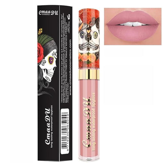 Skull Style Lipstick Matte Red Pink Purple Brown Long