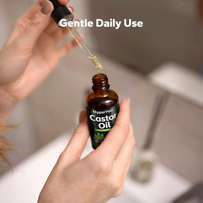 Organic Castor Oil,Cold Pressed Unrefined For Hair, Eyelashes, Eyebrow Growth, Essential Oil, Massage Oil, Hair Nourishing Oil, Deep Massage & Moisturizing For Body