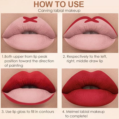 BINGBRUSH 3 Colors Liquid Matte Lipstick and Lipliner Pack Set, Lip Tint Long Lasting 24 Hour Waterproof Velvet Nonstick Cup Lipgloss Lip Stain Pigmented Lip Makeup Gift Sets