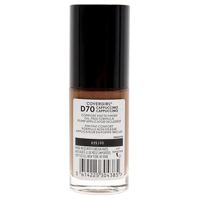 COVERGIRL Trublend Matte Made Liquid Foundation, D70 Cappuccino, 2 Count