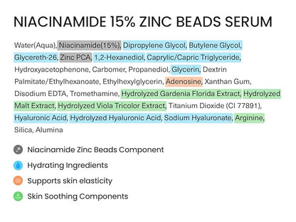FRANKLY Niacinamide 15% & Zinc Beads Serum Jumbo: Acne & Dark Spots Care, Oil Control, Even Skin Texture & Glow | Vegan & Cruelty-Free | Non-Comedogenic All skin types Korean Skincare | 2.02 fl.oz