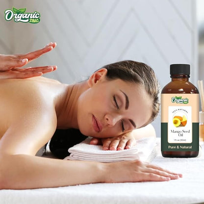 Mango Seed (Mangifera Indica) Oil | Pure & Natural Carrier Oil for Skincare, Hair Care & Massage-30ml/1.01fl oz