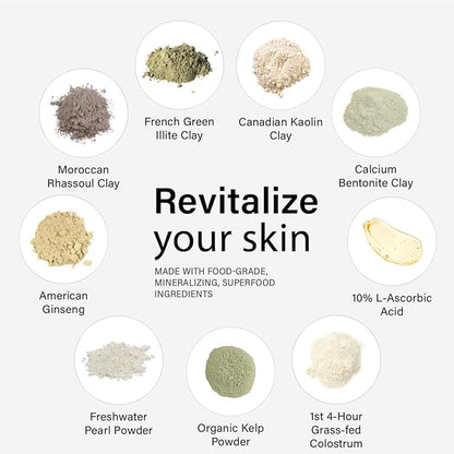Alitura Clay Face Mask Skin Care – Facial Mask to Exfoliate, Cleanse & Moisturize – Cruelty-Free Clay Mask w/Vitamin C & Pearl Powder – Hydrating Face Masks for All Skin Types (7.1 oz)