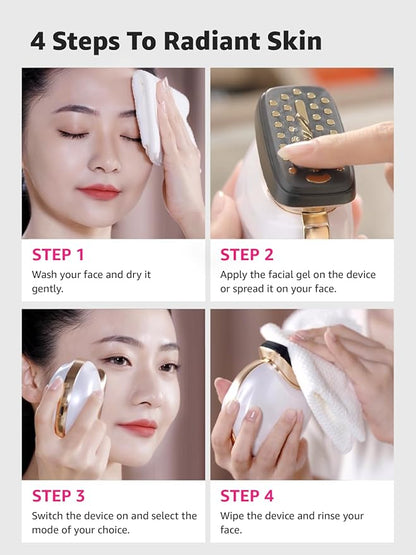 Microcurrent Facial Device Face Lift: iFae 3 in 1 Light Therapy for Face, Portable Face Lift Device for 90 Seconds Lifting, Tightening, Skin Rejuvenation Anti-Aging Wrinkle Skin Salon at Home White