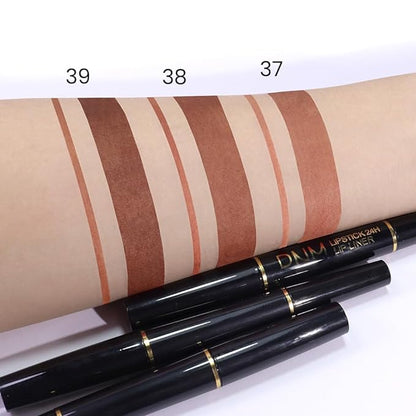 evpct 3Pcs Light Nude Dark Deep Brown Matte Lip
