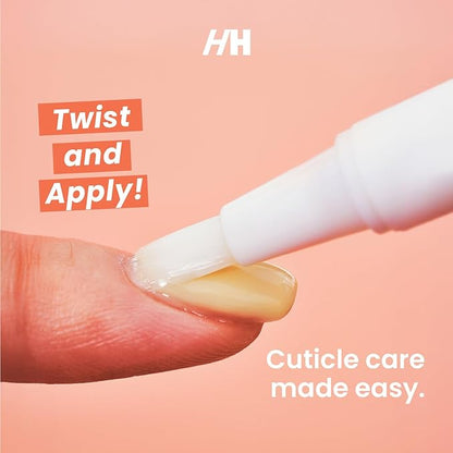 Cuticle Strengthening 8% Colloidal Oat Cuticle Oil Pen by Handmade Heroes - Rejuvenate Nail Nourish Repair Cuticles Vegan Cruelty Free Cuticle Oil helps grow nails fast for manicure and pedicure set