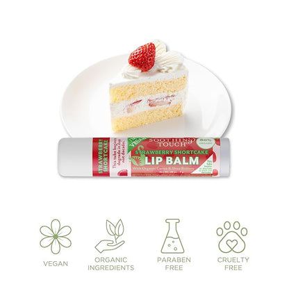 Vegan Lip Balm Set - Variety Pack of 3 Soothing Touch Lip Balms. Large 0.25 oz size. Includes Bonus Muslin Pouch Unique Gift Bundle by Tiny Seed (Strawberry Shortcake, Orange Creamsicle, Piña Colada)