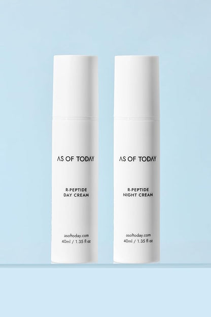 AS OF TODAY R Peptide Night Cream - Intensive Overnight Cream for Soothing, Comforting, Deep Hydration, Anti-Aging, Wrinkle Reduction with 1% Pure Peptide & 2% Niacinamide, Clean Beauty 1.35 fl oz.