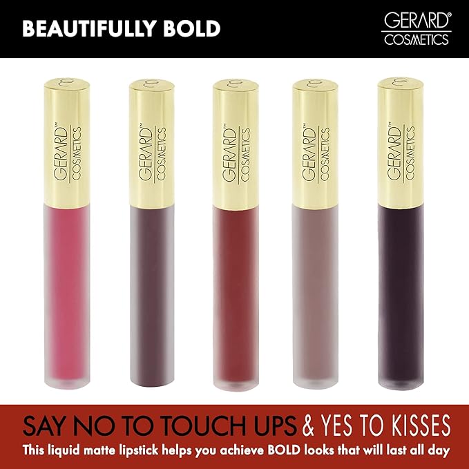 Gerard Cosmetics HydraMatte Liquid Lipstick Iced Mocha | Brown Lipstick with Matte Finish | Long Lasting and Non-Drying | Super Pigmented Fully Opaque Lip Color