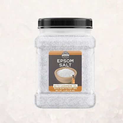 Birch & Meadow Epsom Salt with Cashmere Oil, 4 lb, Magnesium Sulfate, Bath Soak