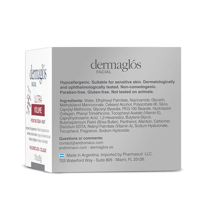 Skincare Set | Ultra Volume Facial Night Cream Moisturizes And Improves The Appearance Of Wrinkles And Skin 1,76 oz + Vitamin A Body Emulsion Protective and Regenerating Formula 13,52 oz